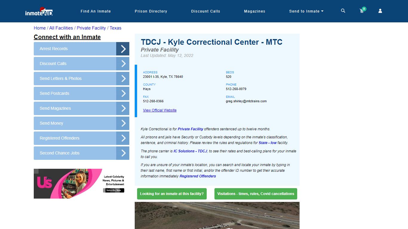 TDCJ - Kyle Correctional Center - MTC - Inmate Search - Kyle, TX